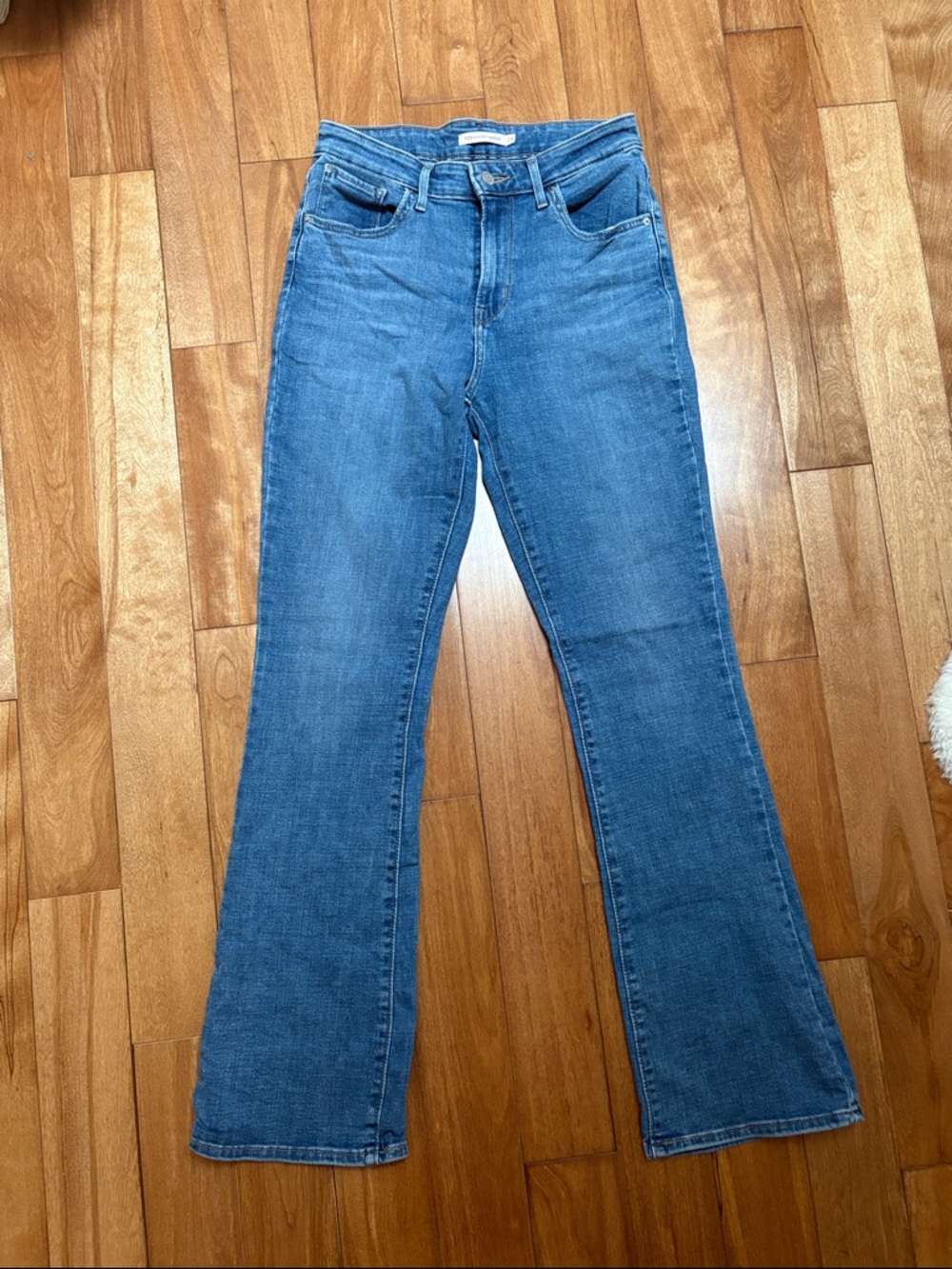 Levi's Medium Blue High-Rise Flare Jeans